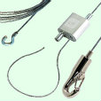 Wires and cables for hanging signs or panels